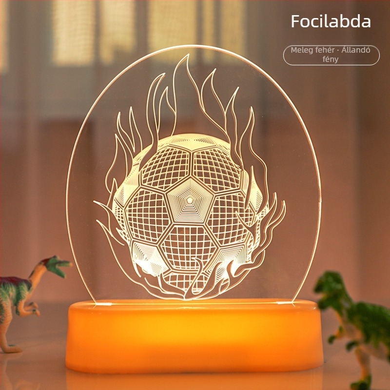 3D akril dinoszaurusz éjszakai lámpa az asztalra — Cartoon állat lámpa beépített akkumulátorral és gombkapcsolóval, feszültség ≤36V