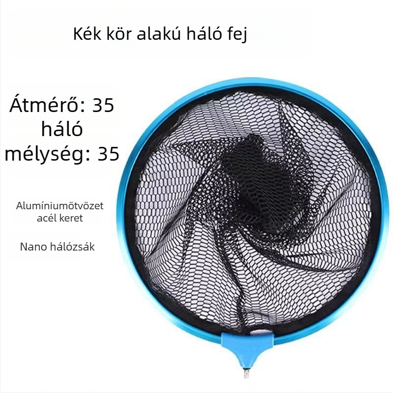 Horgász hálófej alumíniumötvözetből – háromszög alakú, nano dizájn, csomózás elleni