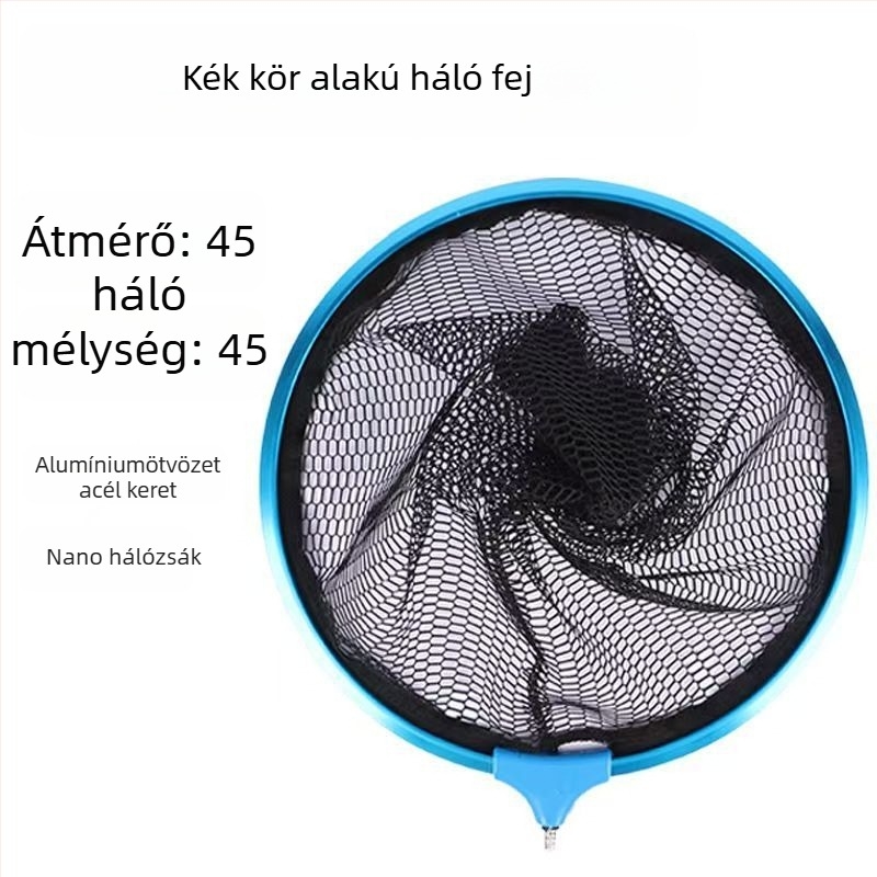 Horgász hálófej alumíniumötvözetből – háromszög alakú, nano dizájn, csomózás elleni