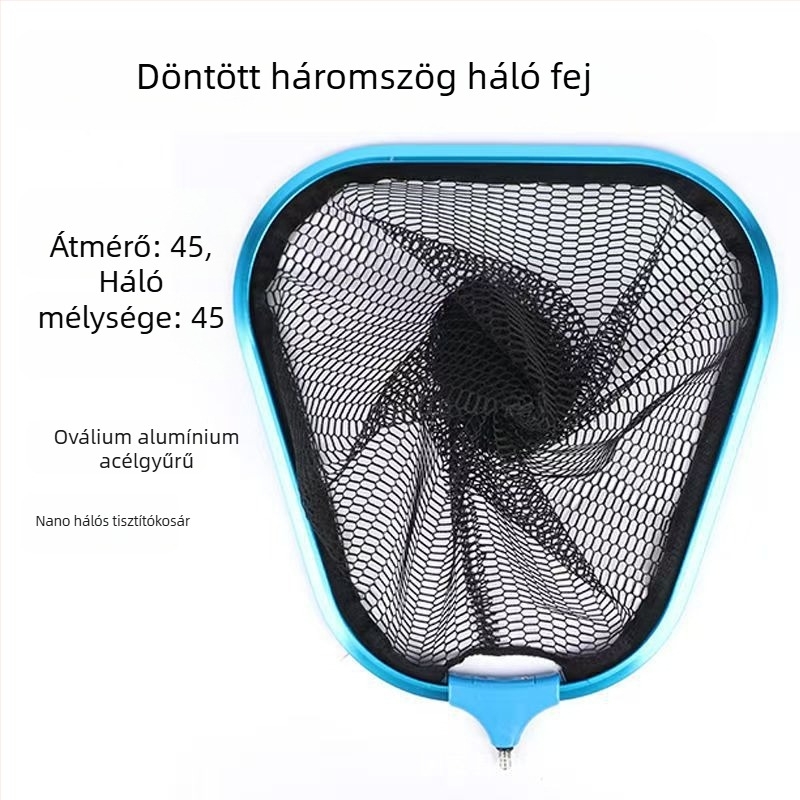 Horgász hálófej alumíniumötvözetből – háromszög alakú, nano dizájn, csomózás elleni