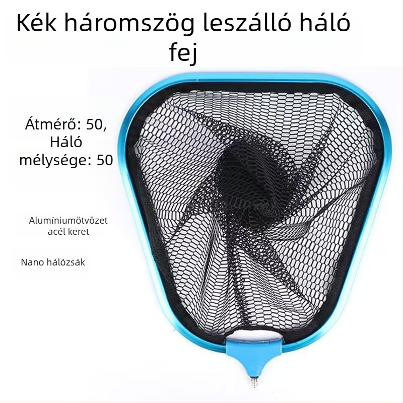 Horgász hálófej alumíniumötvözetből – háromszög alakú, nano dizájn, csomózás elleni