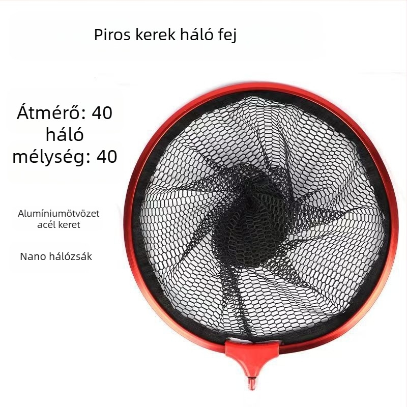 Horgász hálófej alumíniumötvözetből – háromszög alakú, nano dizájn, csomózás elleni