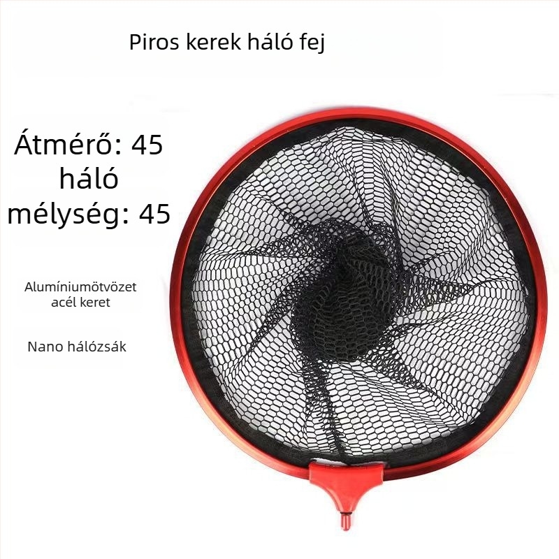 Horgász hálófej alumíniumötvözetből – háromszög alakú, nano dizájn, csomózás elleni