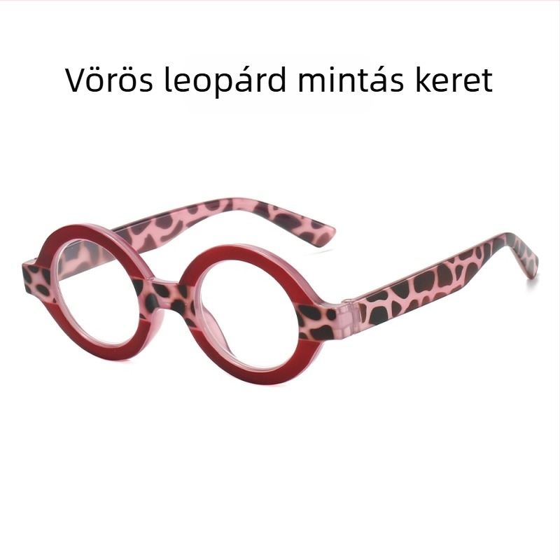 Retro kerek keretes olvasószemüveg, anti-kék fény, PC lencsék, teljes keret, myopia-kompatibilis, művészi vintage stílus, nyár 2025.