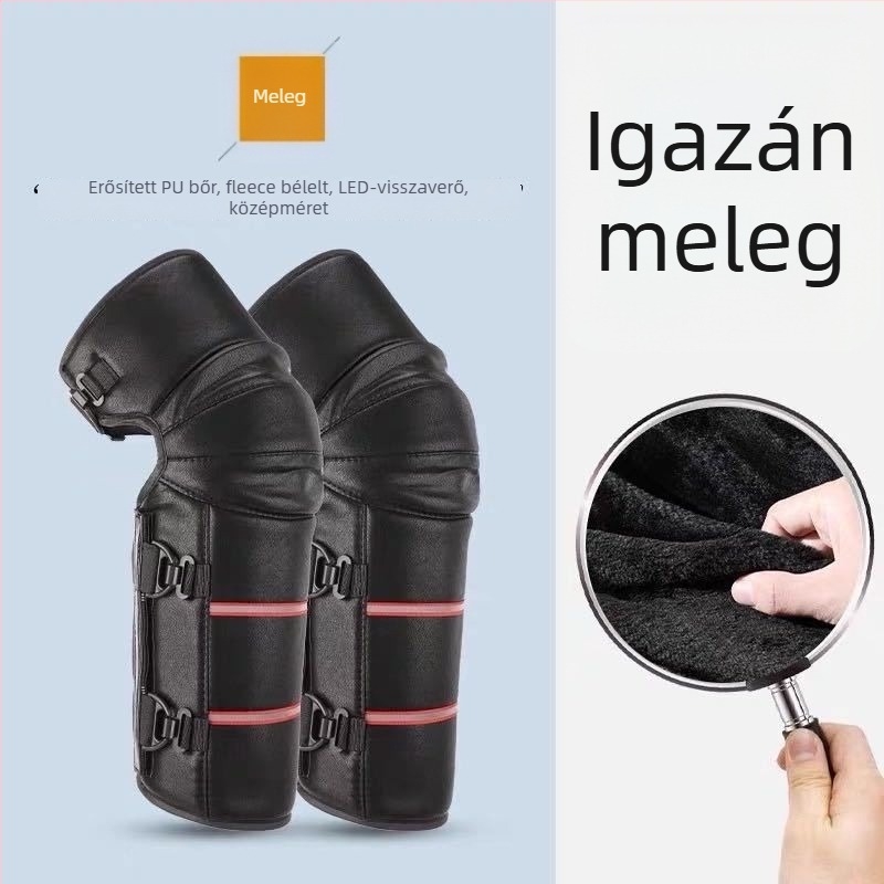 Téli kerékpáros térdvédők – fleece bélés, HeatTech technológia, szélálló és hideg elleni védelem felnőtteknek