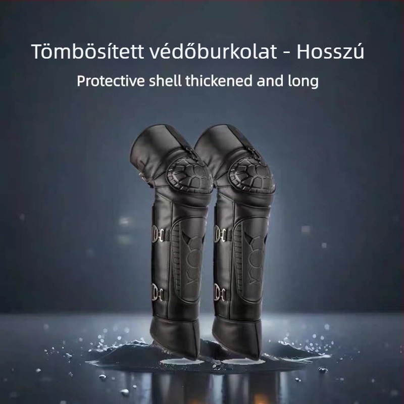 Téli kerékpáros térdvédők – fleece bélés, HeatTech technológia, szélálló és hideg elleni védelem felnőtteknek