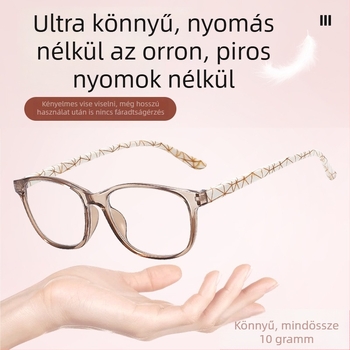 Olvasószemüveg anti-kék fényű HD lencsékkel, teljes keret, TR-90 keret, négyzetes stílus