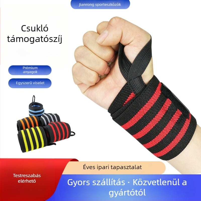 Csuklóvédő kompressziós pánt – poliészter, felnőtteknek, alkalmas futáshoz, edzéshez és testformáláshoz, kerékpározáshoz