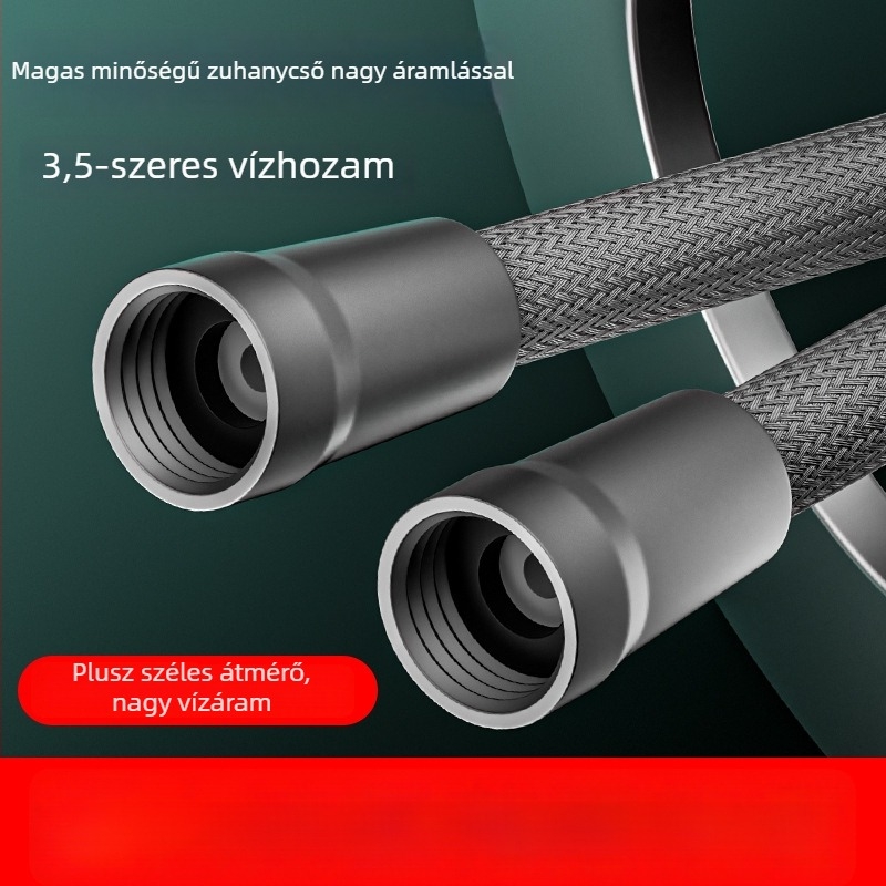 Zuhanycső anti-tekeredéses dizájnnal, nagy áramlású, robusztus és tartós; menetes csatlakozás; PET+EVA