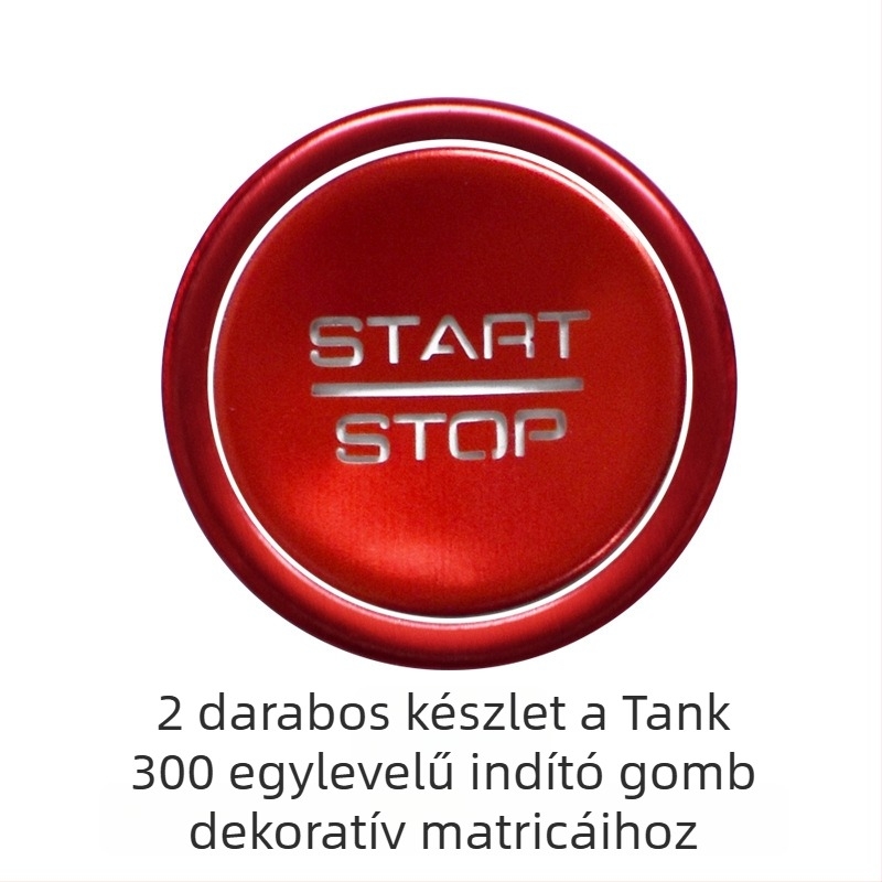 WEY Tank 300-hoz készült alumínium ötvözetű középkonzol dekor – egygombos indítású klíma kapcsoló és kézifék központi kezelőgomb