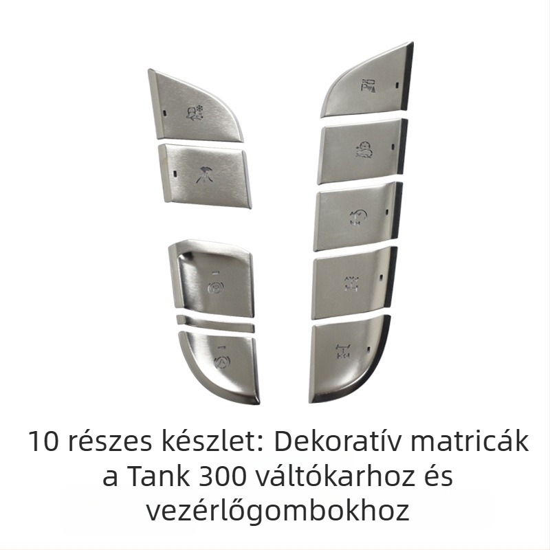 WEY Tank 300-hoz készült alumínium ötvözetű középkonzol dekor – egygombos indítású klíma kapcsoló és kézifék központi kezelőgomb