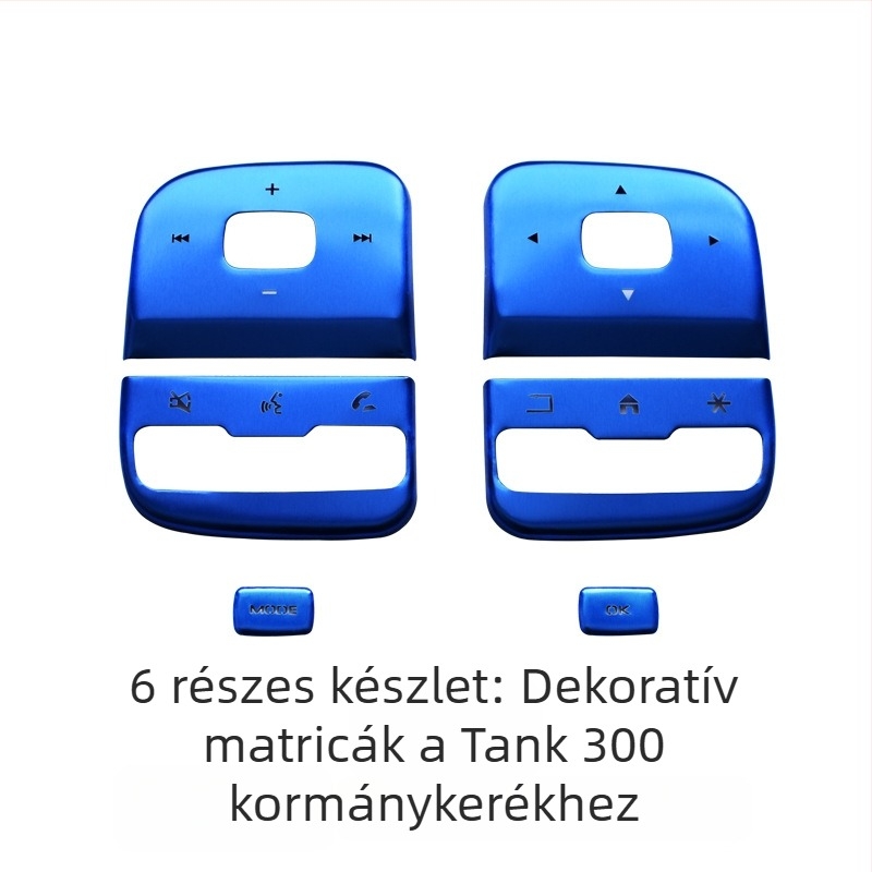 WEY Tank 300-hoz készült alumínium ötvözetű középkonzol dekor – egygombos indítású klíma kapcsoló és kézifék központi kezelőgomb