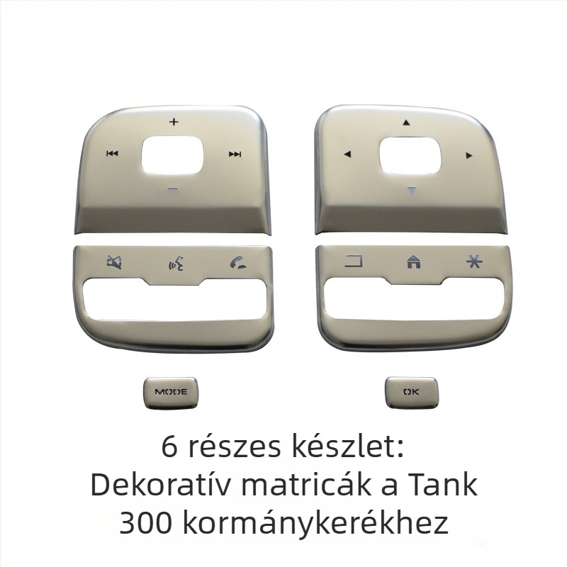 WEY Tank 300-hoz készült alumínium ötvözetű középkonzol dekor – egygombos indítású klíma kapcsoló és kézifék központi kezelőgomb