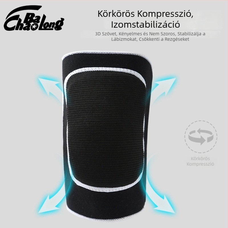 Szivacsos térdvédő sporthoz, védőfelszerelés tánchoz, kosárlabdához, kerékpározáshoz és jóga, felnőtteknek és gyerekeknek, személyre szabható