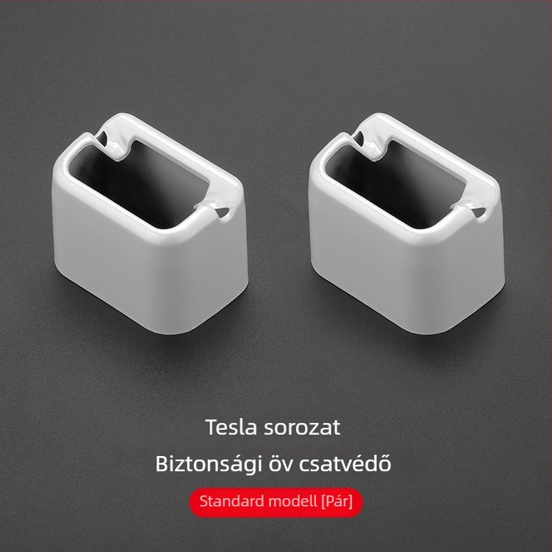 Szilikon biztonsági öv védőburkolat Tesla Model Y / YL / 3-hoz — belső védő burkolat, karcálló dekoratív kiegészítő
