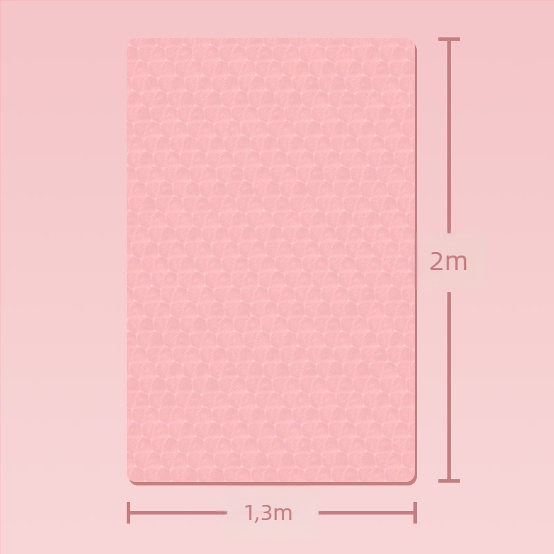 Kétszemélyes jóga matrac, TPE anyag, 8 mm vastagság, 3,2 kg tömeg, csúszásmentes és csendes, ütéscsillapítás, virágos mintával