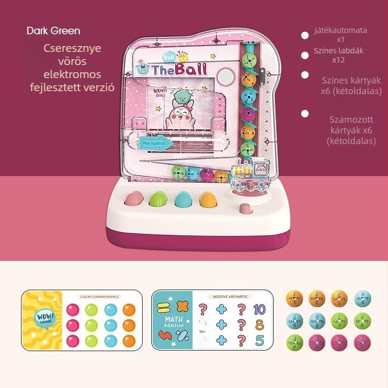 Szülő–gyermek interaktív asztali puzzlejáték golyókkal, 4–6 éveseknek — oktató, interaktív fejlesztő játék zenével és fényekkel (műanyag)