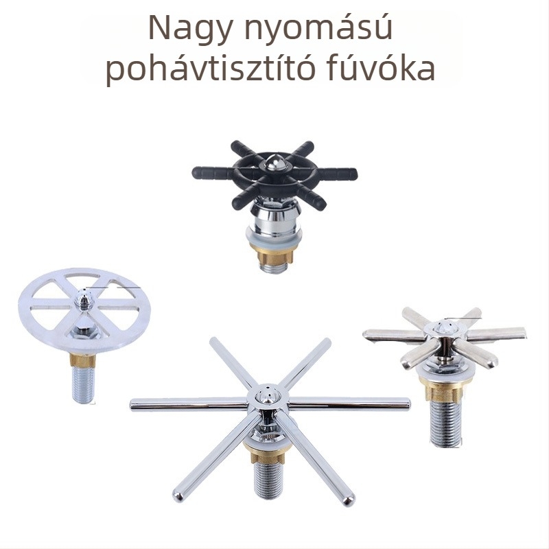 Konyhai pohármosó fúvóka, réz test, lyukba beépíthető, spirális nyitás, egynyílású kialakítás, teljes réz szeleptest