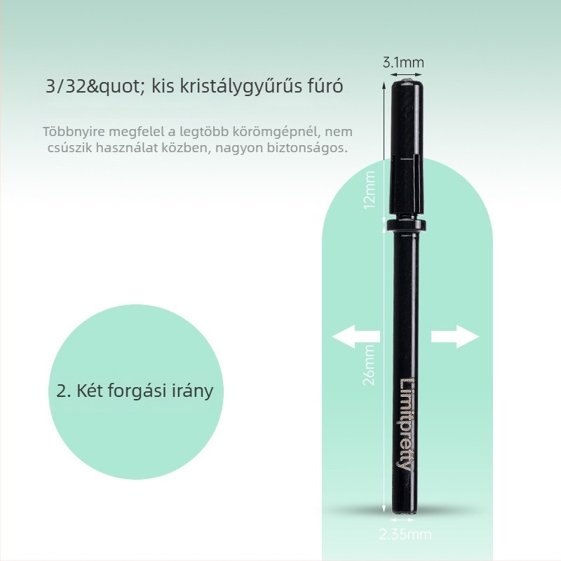 Trendy Beauty Körömfelület csiszoló eszköz – rozsdamentes acél, fúrófej, manikűr szalonhoz