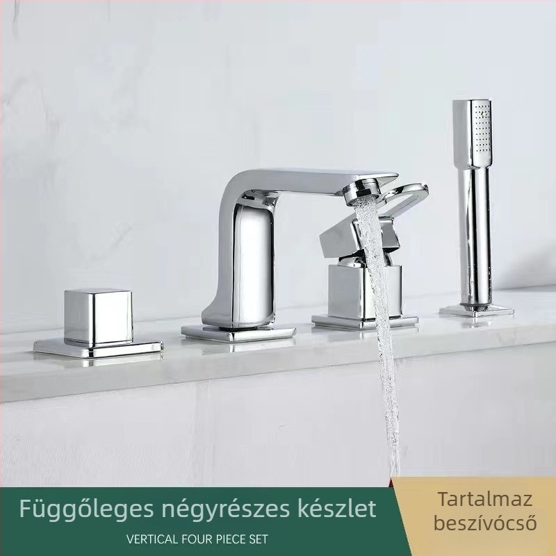 Beépíthető fürdőszobai csaptelep mágneses, elektromos és keverő funkciókkal, háromrészes készlet, modell 65556, kerámiapatronos szelep, 2/3/4 részes készlet