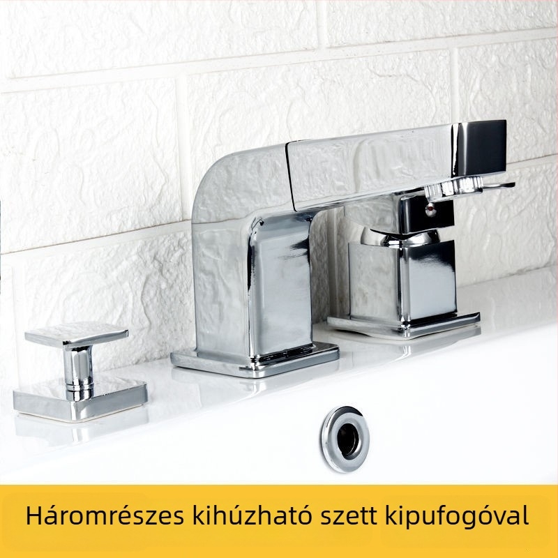 Beépíthető fürdőszobai csaptelep mágneses, elektromos és keverő funkciókkal, háromrészes készlet, modell 65556, kerámiapatronos szelep, 2/3/4 részes készlet