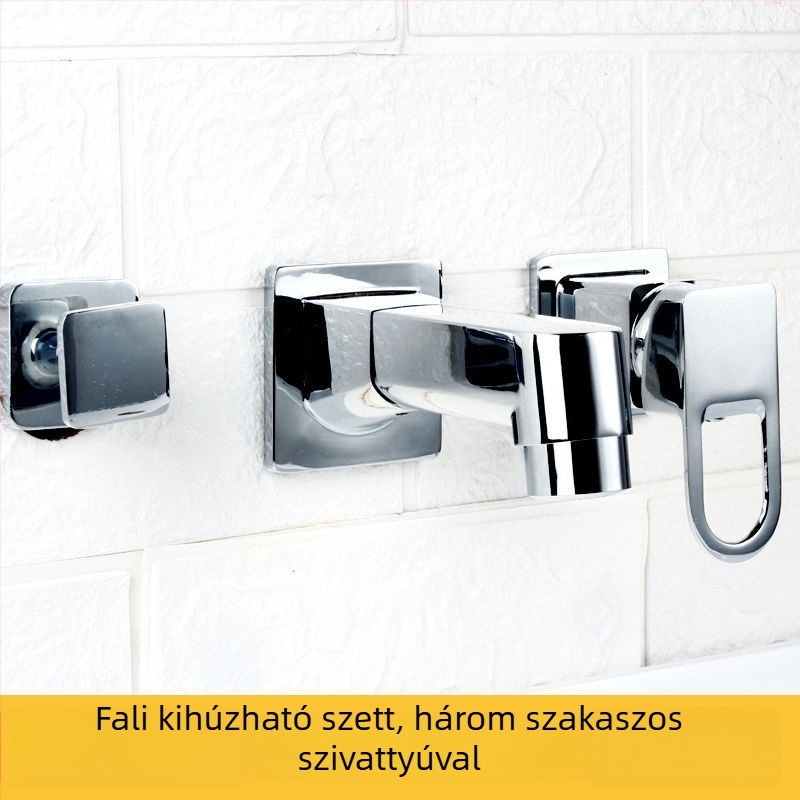 Beépíthető fürdőszobai csaptelep mágneses, elektromos és keverő funkciókkal, háromrészes készlet, modell 65556, kerámiapatronos szelep, 2/3/4 részes készlet