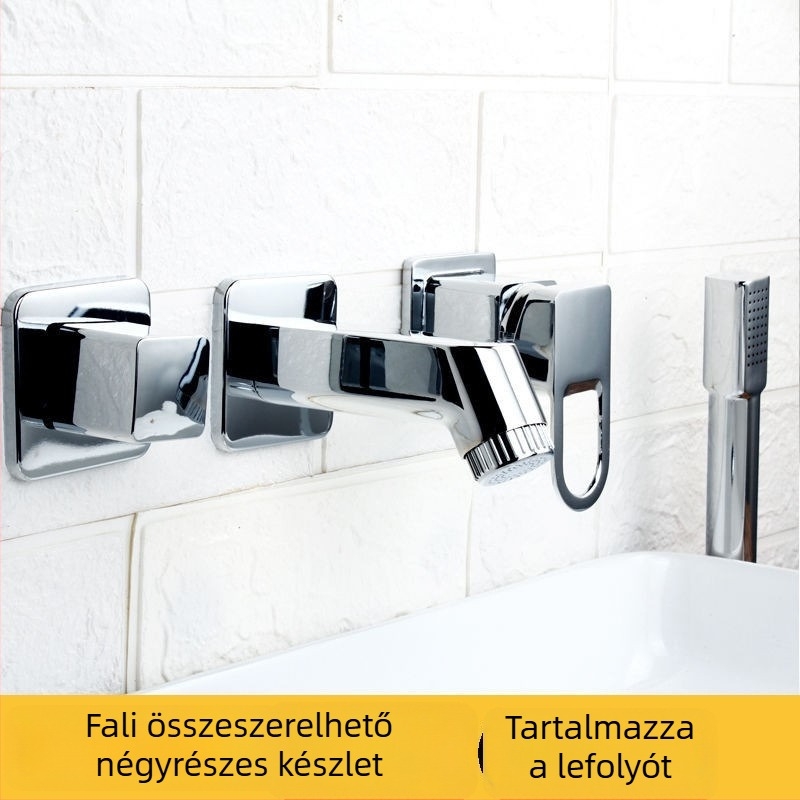 Beépíthető fürdőszobai csaptelep mágneses, elektromos és keverő funkciókkal, háromrészes készlet, modell 65556, kerámiapatronos szelep, 2/3/4 részes készlet