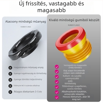 WC-fal tömítés, gumitömítés, modern minimalista stílus, OEM, pasztás telepítés