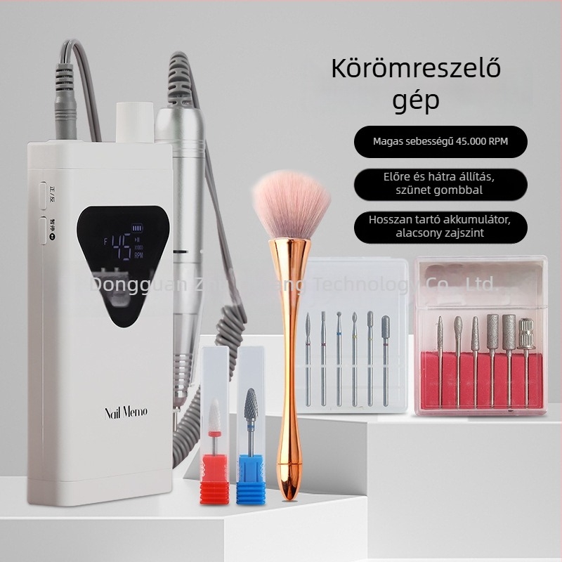 Kompakt elektromos körömcsiszoló gép a halott bőr eltávolítására, professzionális manikűr eszközök, modell 02, hazai márka.