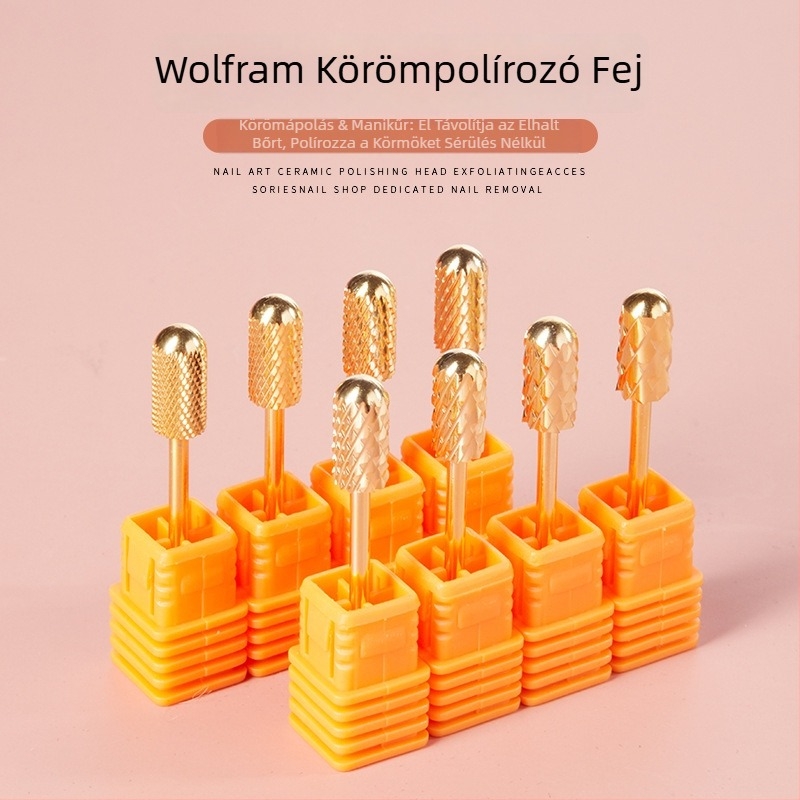 Poshman volfrámszilárd csiszolófej körmökhez – hámlasztás és előkezelés, elektromos körömcsiszoló kiegészítő