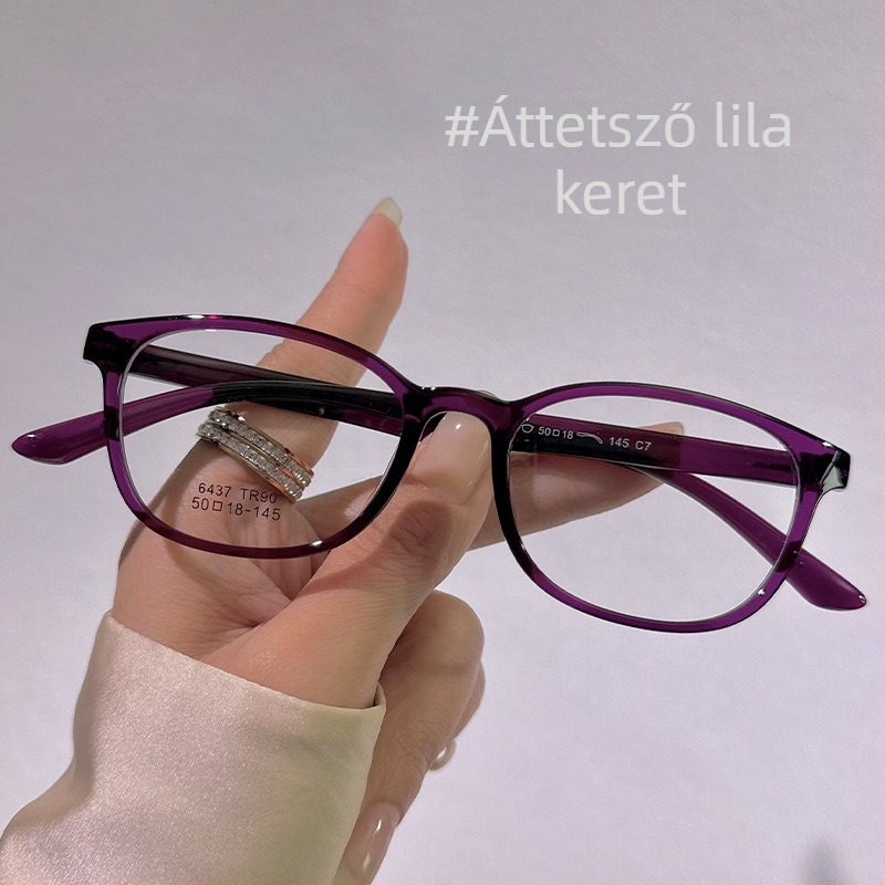 Női olvasó szemüveg, könnyű TR90 keret, kékfény elleni védelem, HD élesség, vintage művészi dizájn