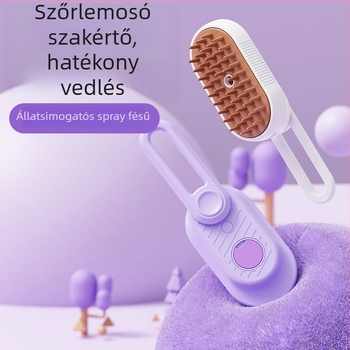 Kutyák számára készült fésű-kefe, ABS+TPR, szőr eltávolítás és masszázs