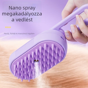 Kutyák számára készült fésű-kefe, ABS+TPR, szőr eltávolítás és masszázs