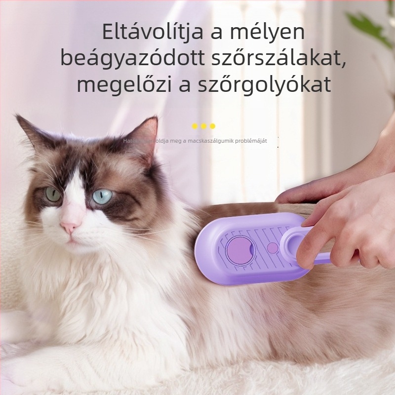 Kutyák számára készült fésű-kefe, ABS+TPR, szőr eltávolítás és masszázs
