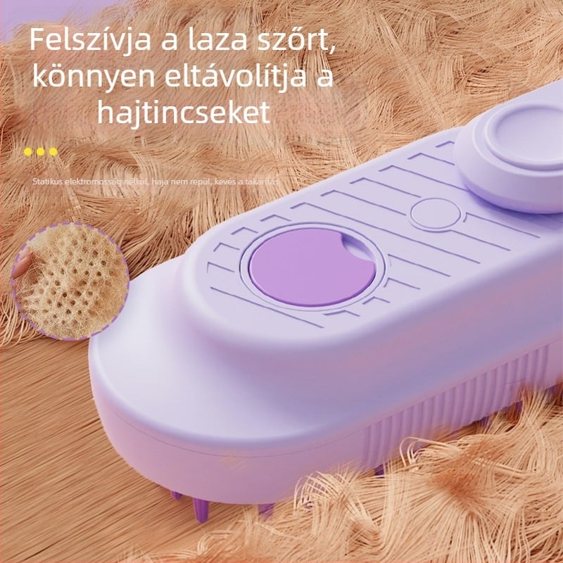 Kutyák számára készült fésű-kefe, ABS+TPR, szőr eltávolítás és masszázs