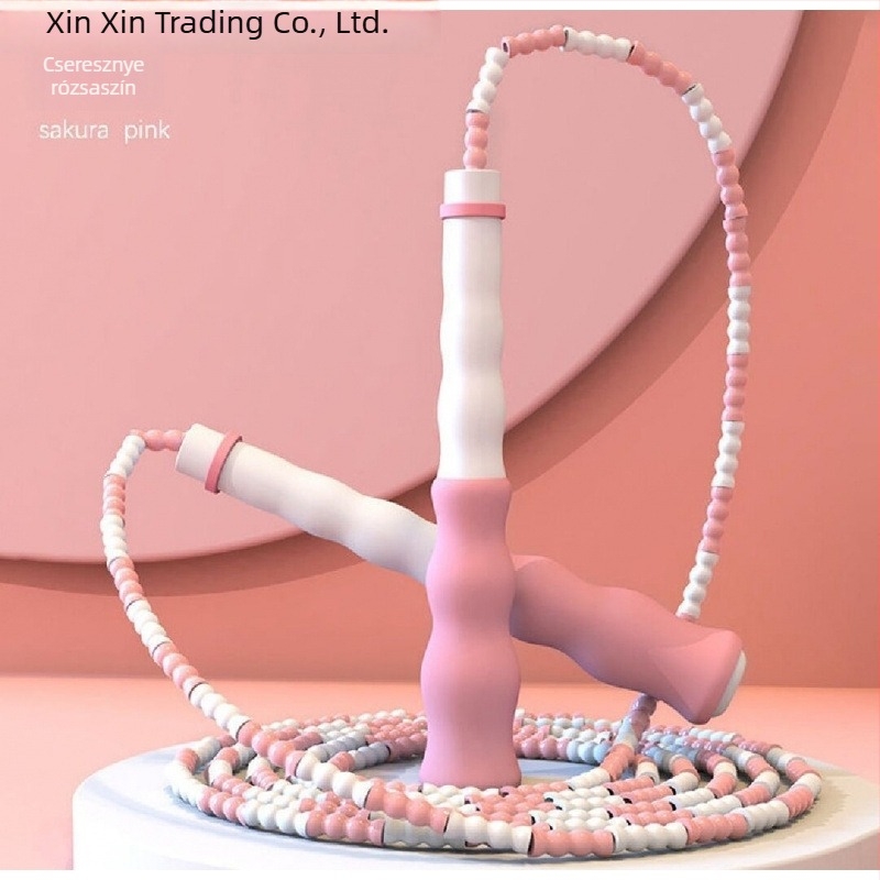 Gyerekeknek szánt puha bambusz gyöngyös ugró kötél, óvodások és általános iskolások részére, kezdőknek, csúszásmentes, csomómentes, állítható