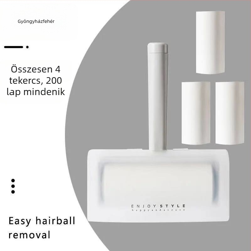 Ragasztó szöszmentesítő görgő ruhákhoz, téphető lapokkal