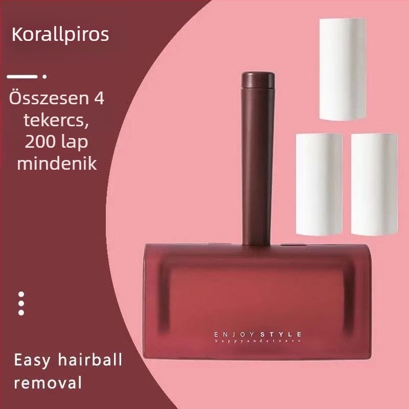 Ragasztó szöszmentesítő görgő ruhákhoz, téphető lapokkal