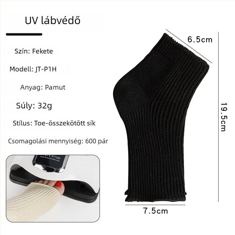 Monika Nails Professional manikűr UV-védő lábvédők, csónak alakú nyitott felső résszel, ujjak nélküli dizájn, pár