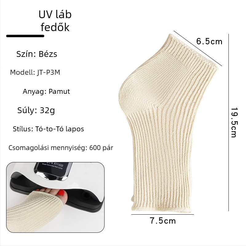 Monika Nails Professional manikűr UV-védő lábvédők, csónak alakú nyitott felső résszel, ujjak nélküli dizájn, pár