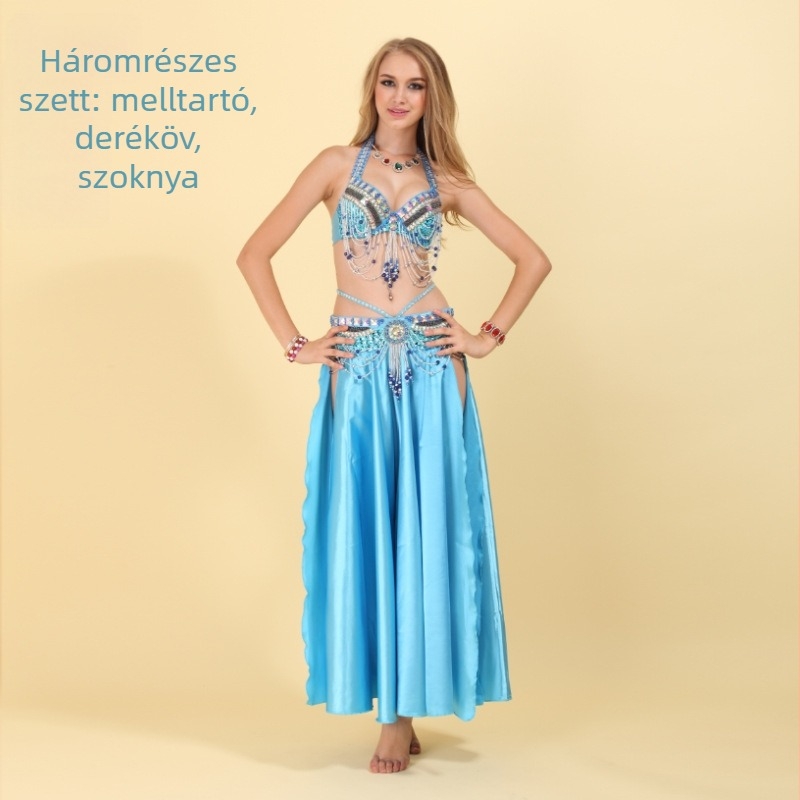 Európai és amerikai belly dance kostümök, indiai tánc ruházat, Halloween-színpadi jelmezek, etnikus előadási kosztümök