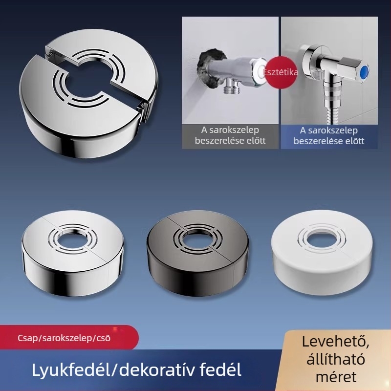 Zuhany dekoratív fedél a keverőcsap nyílásának elrejtésére, falnyílás bővítő, vastagítás és magasságot növelő kiegészítő