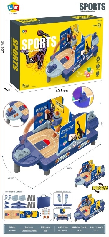Gyerekeknek szánt asztali foci játék katapultás működéssel; műanyag kivitel; 4–14 éveseknek; származás Guangdong; csomagolás: színes doboz.