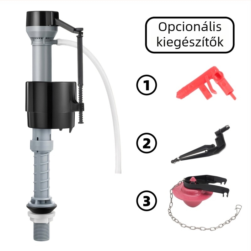 WC töltőcsap állítható tűszelep, push típusú, POM anyag, modern minimalist stílus, Xiamen Jielin