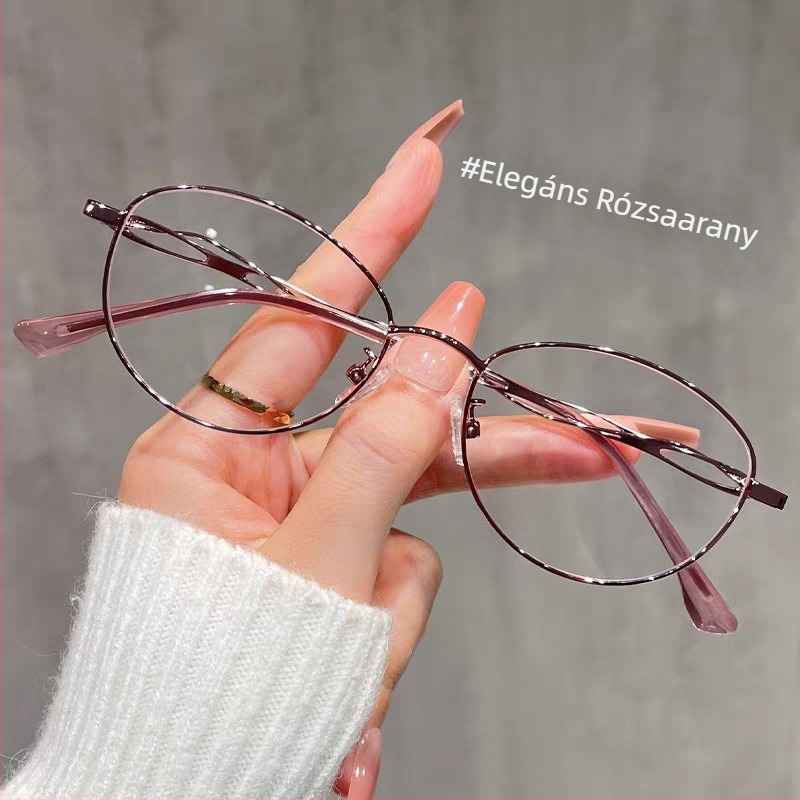 Olvasó szemüveg • PC lencse • Kékfény-szűrő • Körkörös fém keret • Modell 9506