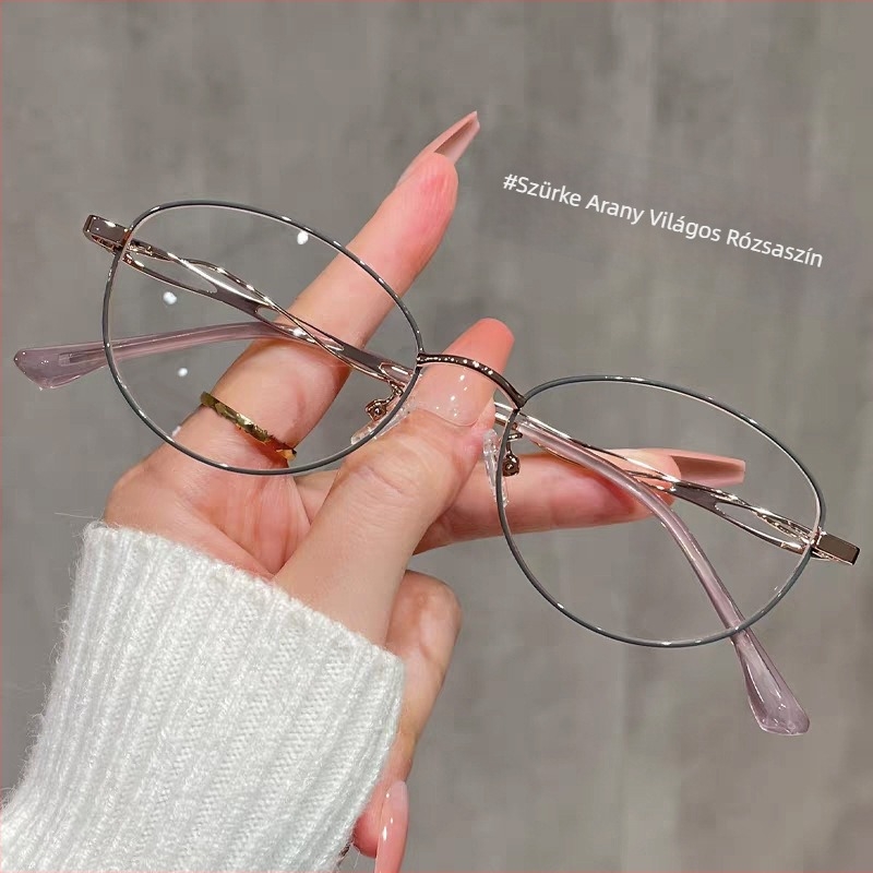 Olvasó szemüveg • PC lencse • Kékfény-szűrő • Körkörös fém keret • Modell 9506