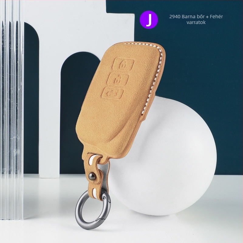 Lexus kulcstartó tok Alcantara velúr belsővel, SNBLO márka, testreszabható és logónyomtatás