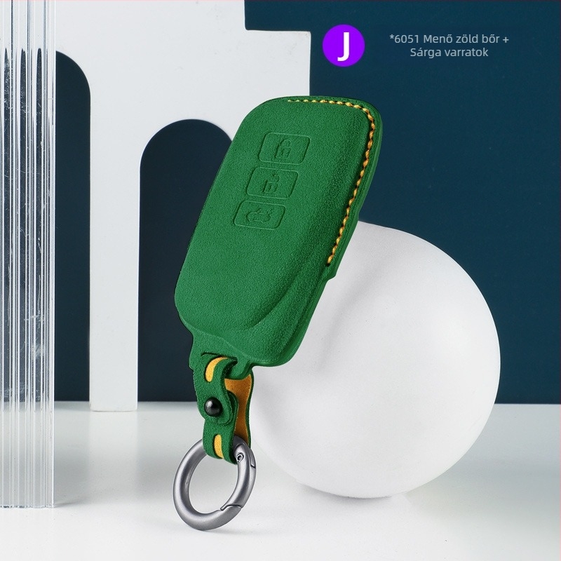 Lexus kulcstartó tok Alcantara velúr belsővel, SNBLO márka, testreszabható és logónyomtatás