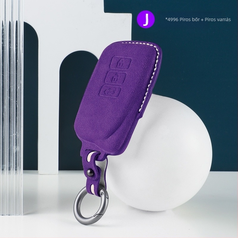 Lexus kulcstartó tok Alcantara velúr belsővel, SNBLO márka, testreszabható és logónyomtatás