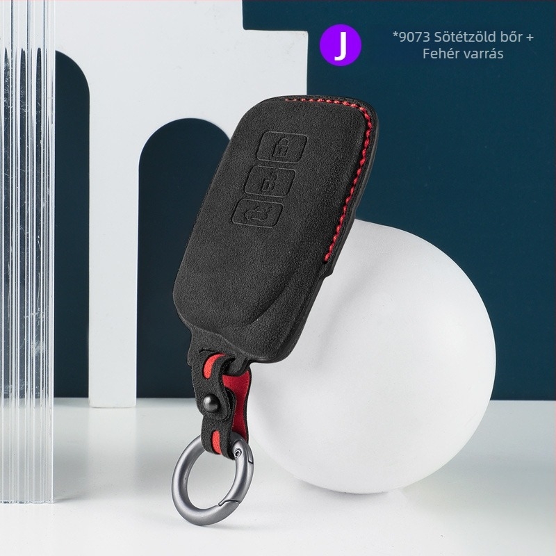 Lexus kulcstartó tok Alcantara velúr belsővel, SNBLO márka, testreszabható és logónyomtatás